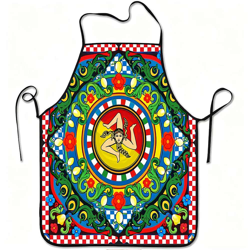Home Cooking Ideas - Grembiule a tema siciliano italiano, design