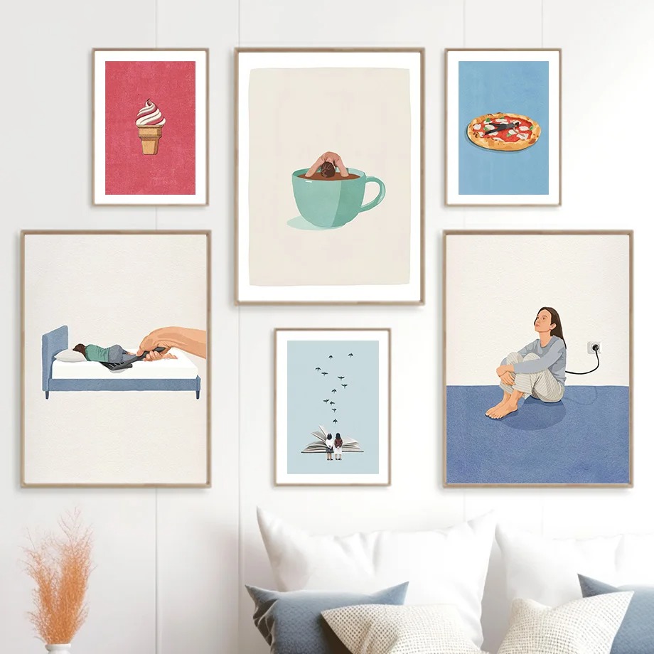 Home Cooking Reading - Poster Divertente e Umoristico con Temi