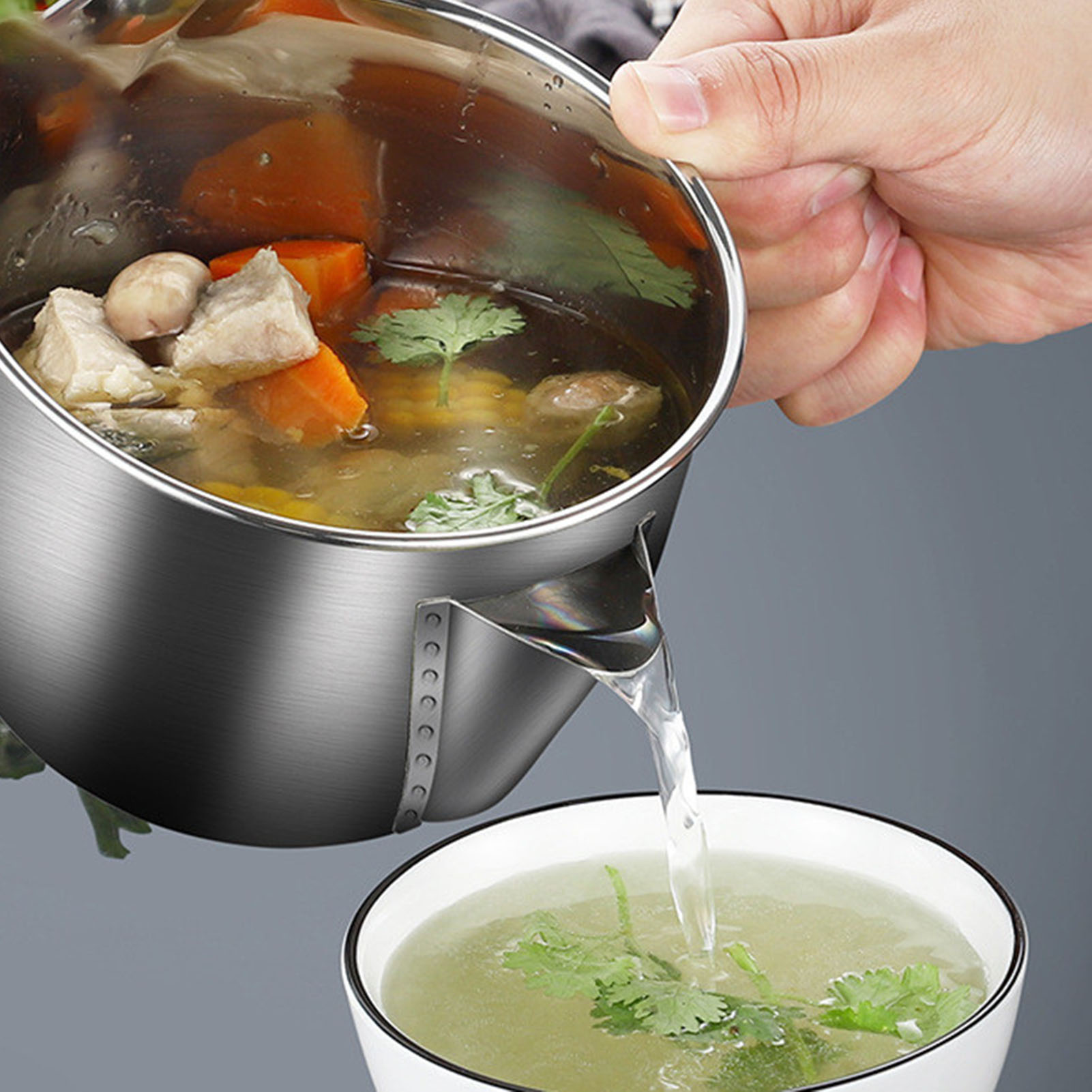 Home Cooking Oil Filter - Ciotola per zuppa in acciaio inossidabile