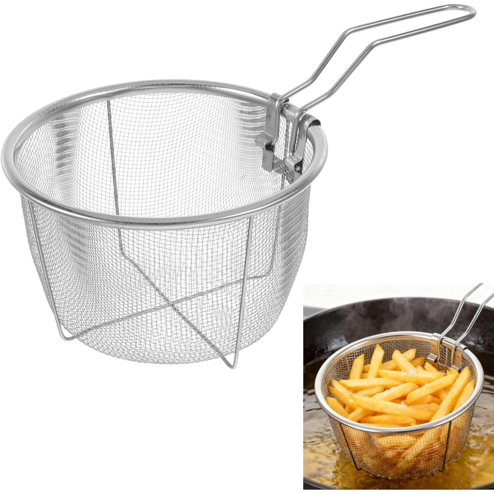 Home Cooking Restaurants - Cestino per patatine rotondo con manico