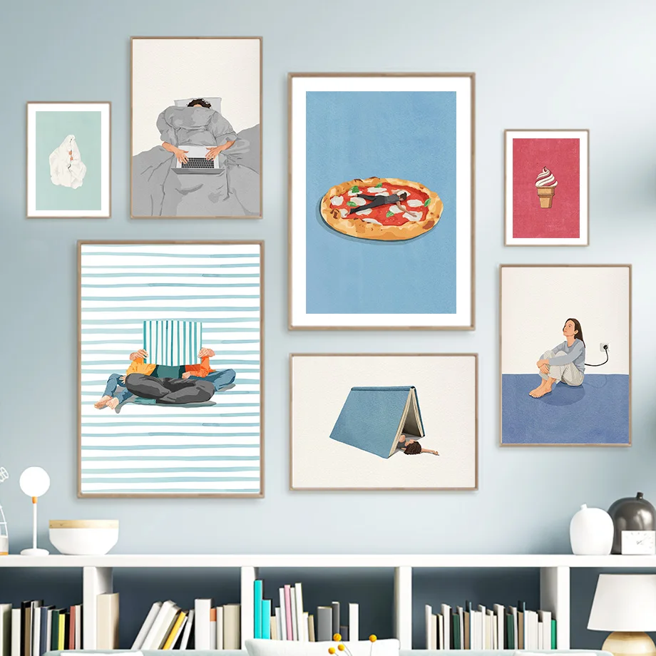 Home Cooking Reading - Poster Divertente e Umoristico con Scritte