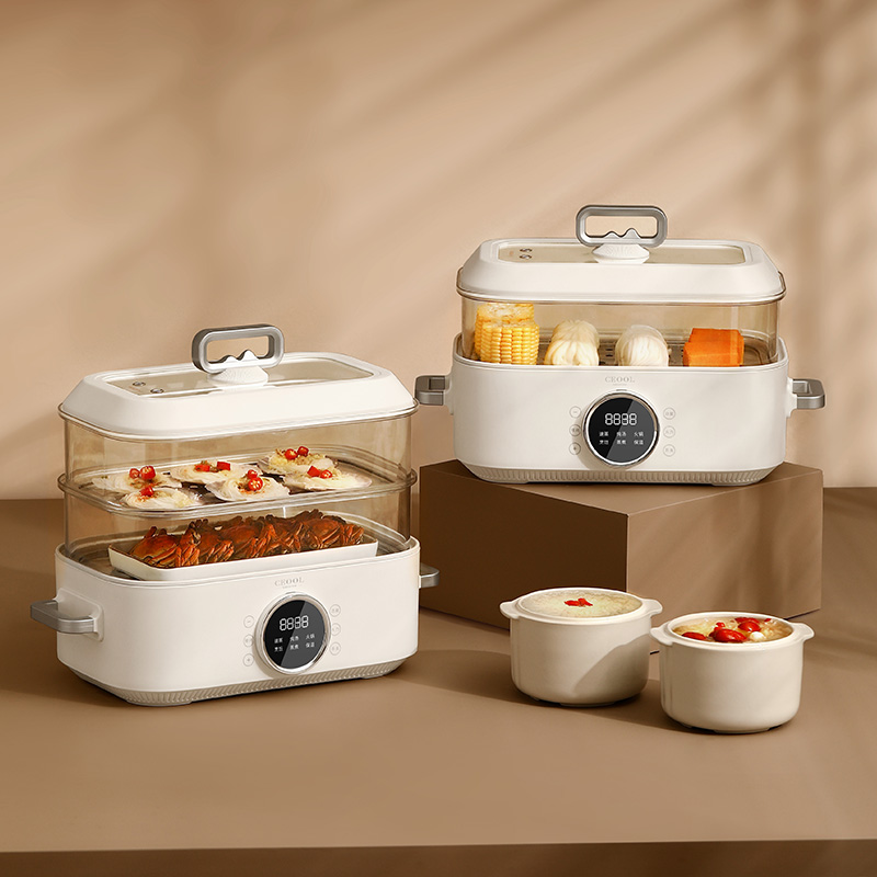 Home Cooking Restaurants - Vaporiera elettrica 3 in 1 da