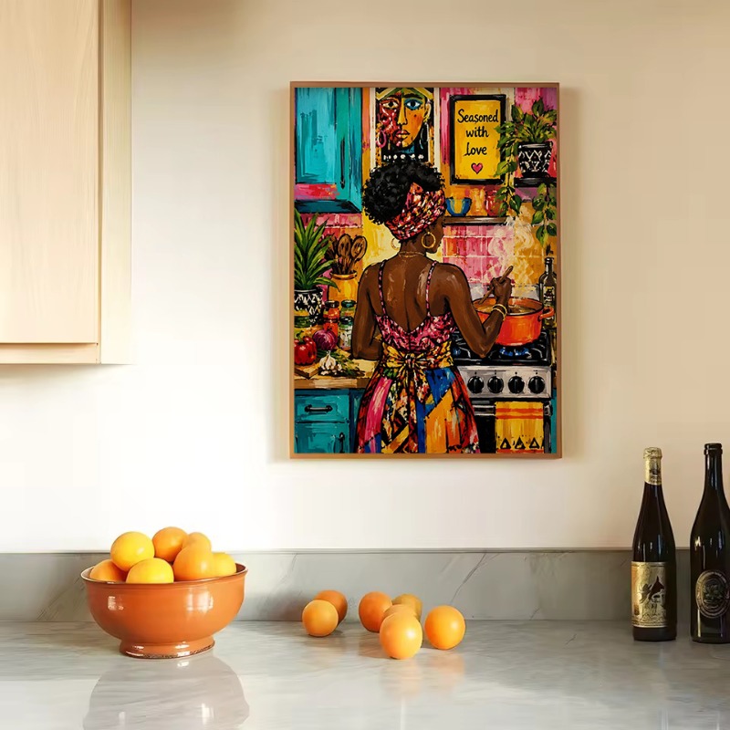 Poster su Tela Afro Pop Art Co - Home Cooking Reading recensione e prezzo