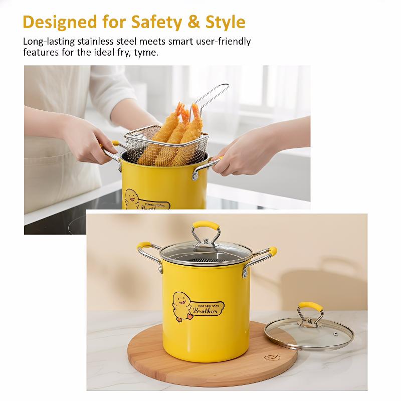Pentola per friggere da 2/3 li - Home Cooking Oil Filter recensione e prezzo